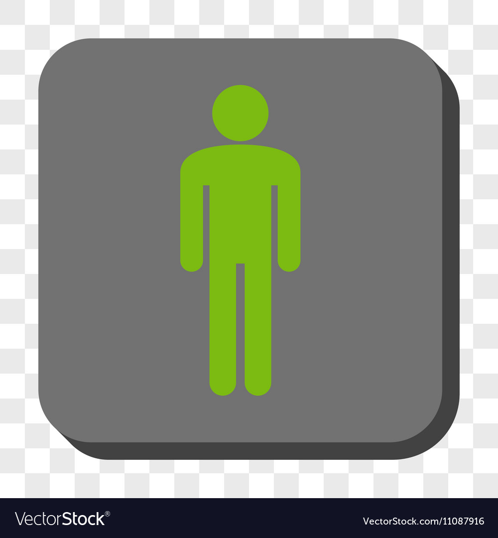 Man rounded square button