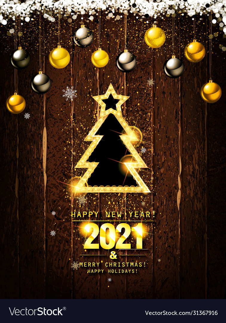 Merry Christmas And Happy New Year 2021 Royalty Free Vector