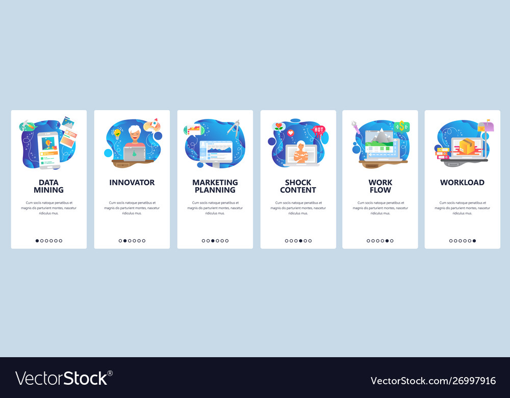 Mobile app onboarding screens phone data mining
