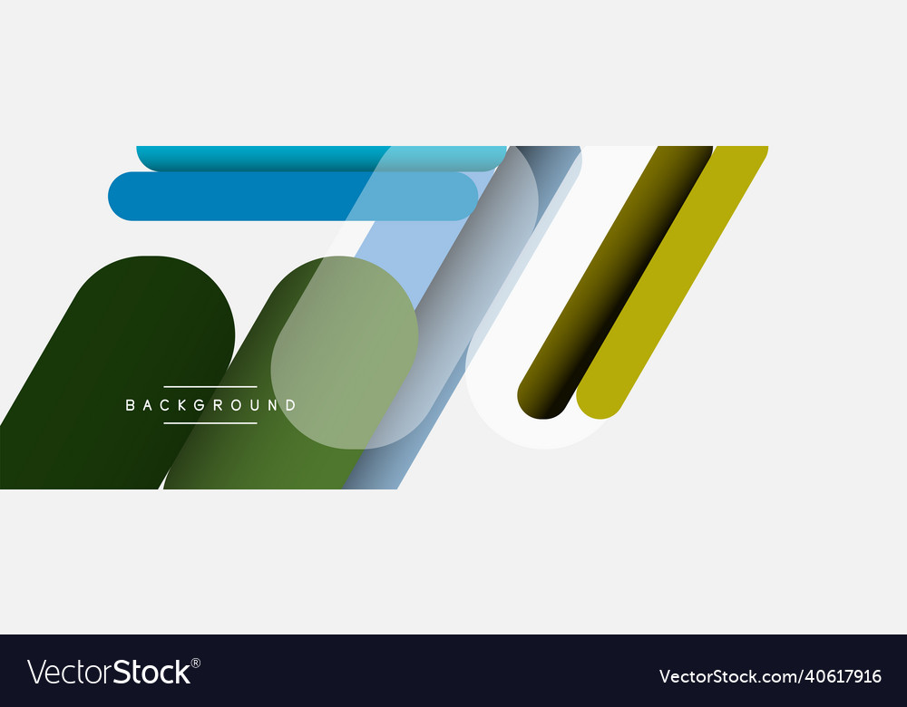 Overlapping round shapes and lines background vector image Overlapping round shapes and lines background