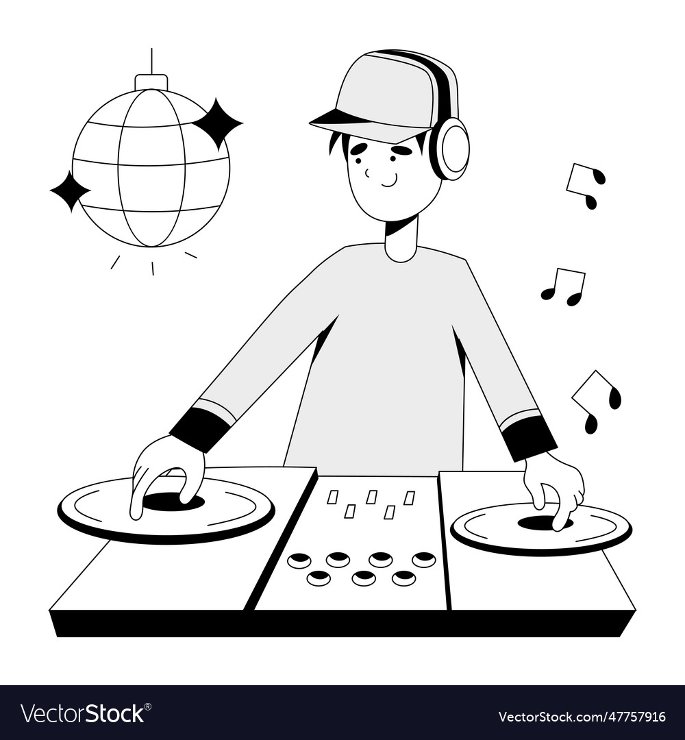 Party Dj Royalty Free Vector Image Vectorstock