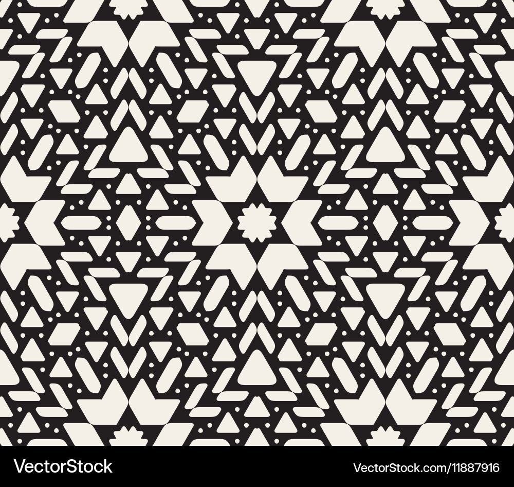 Seamless black and white oriental geometric Vector Image