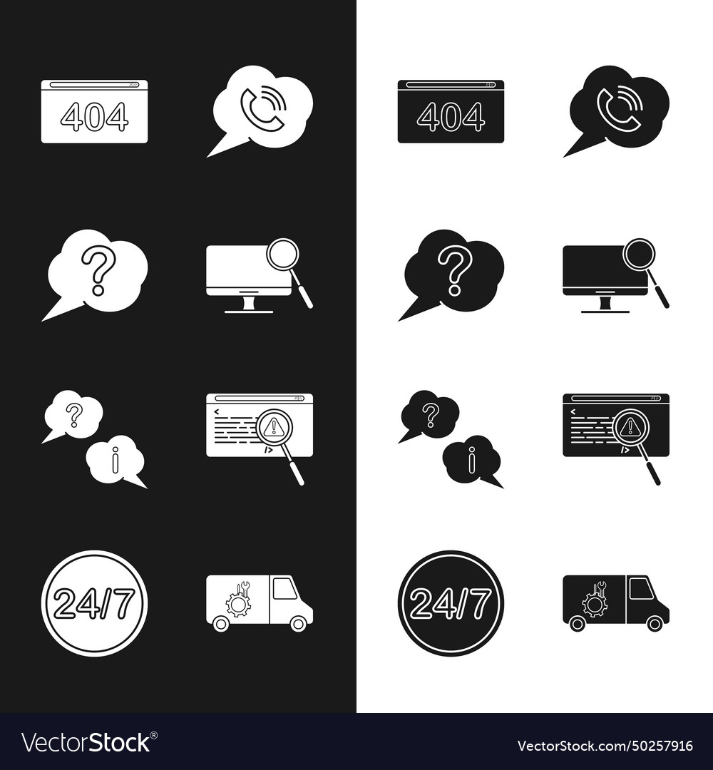 Set computer monitor diagnostics speech bubble vector image Set computer monitor diagnostics speech bubble