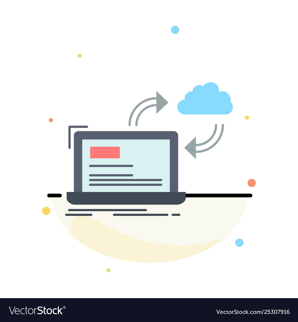 Sync processing data dashboard arrows flat color