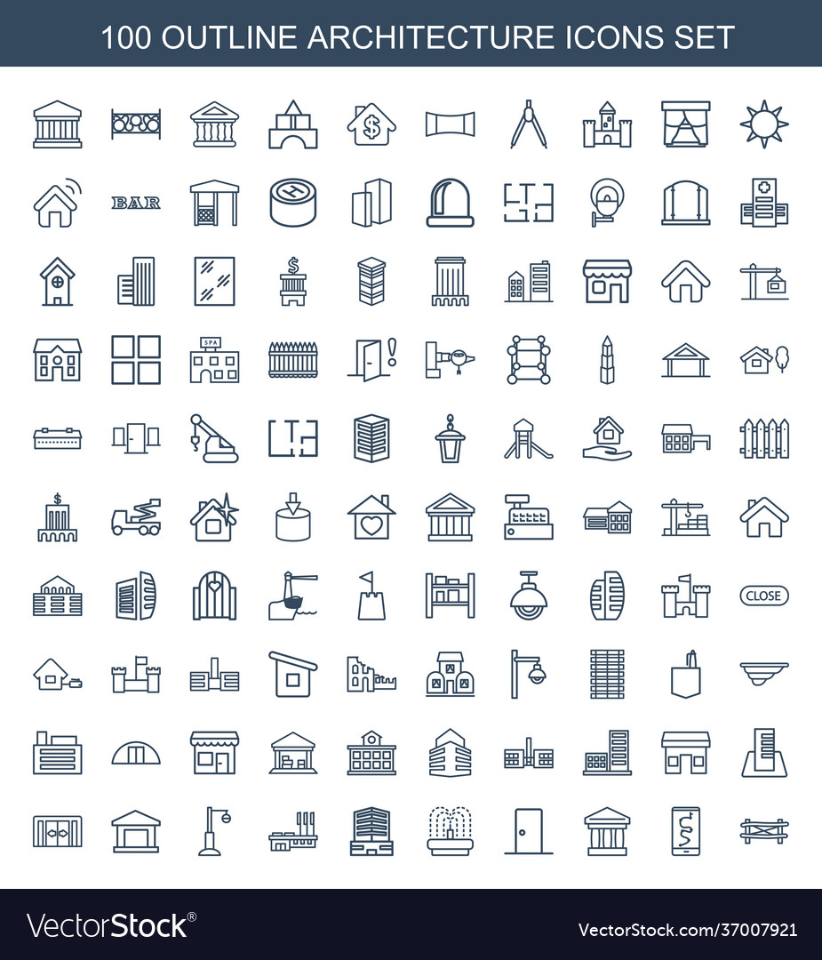 100 architecture icons