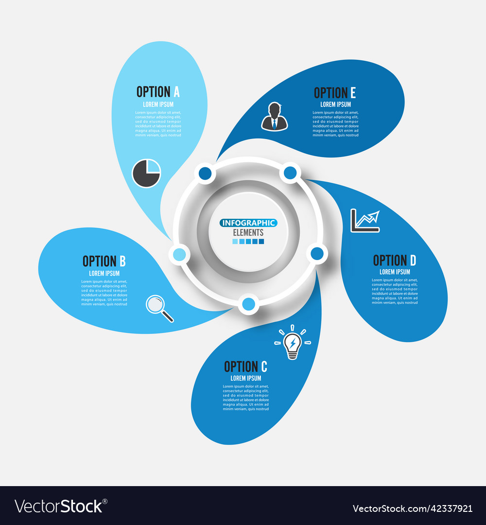 Abstract elements of graph infographic template Vector Image