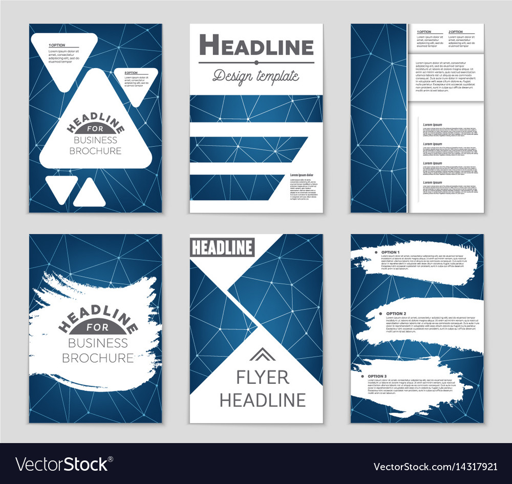 Abstract layout background set for art