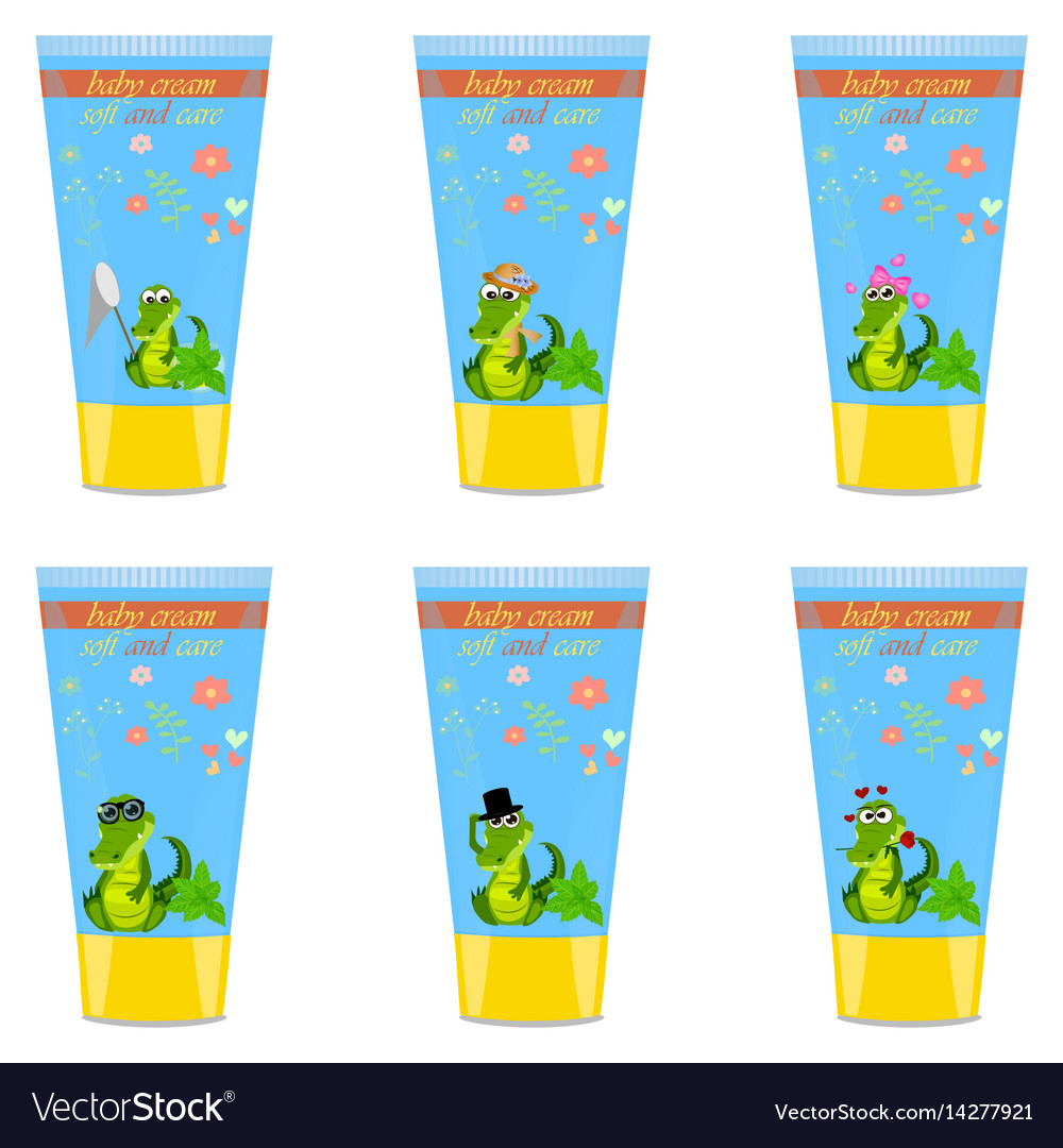 Baby cream tube with kids design