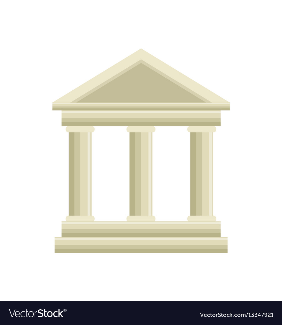Building roman columns icon