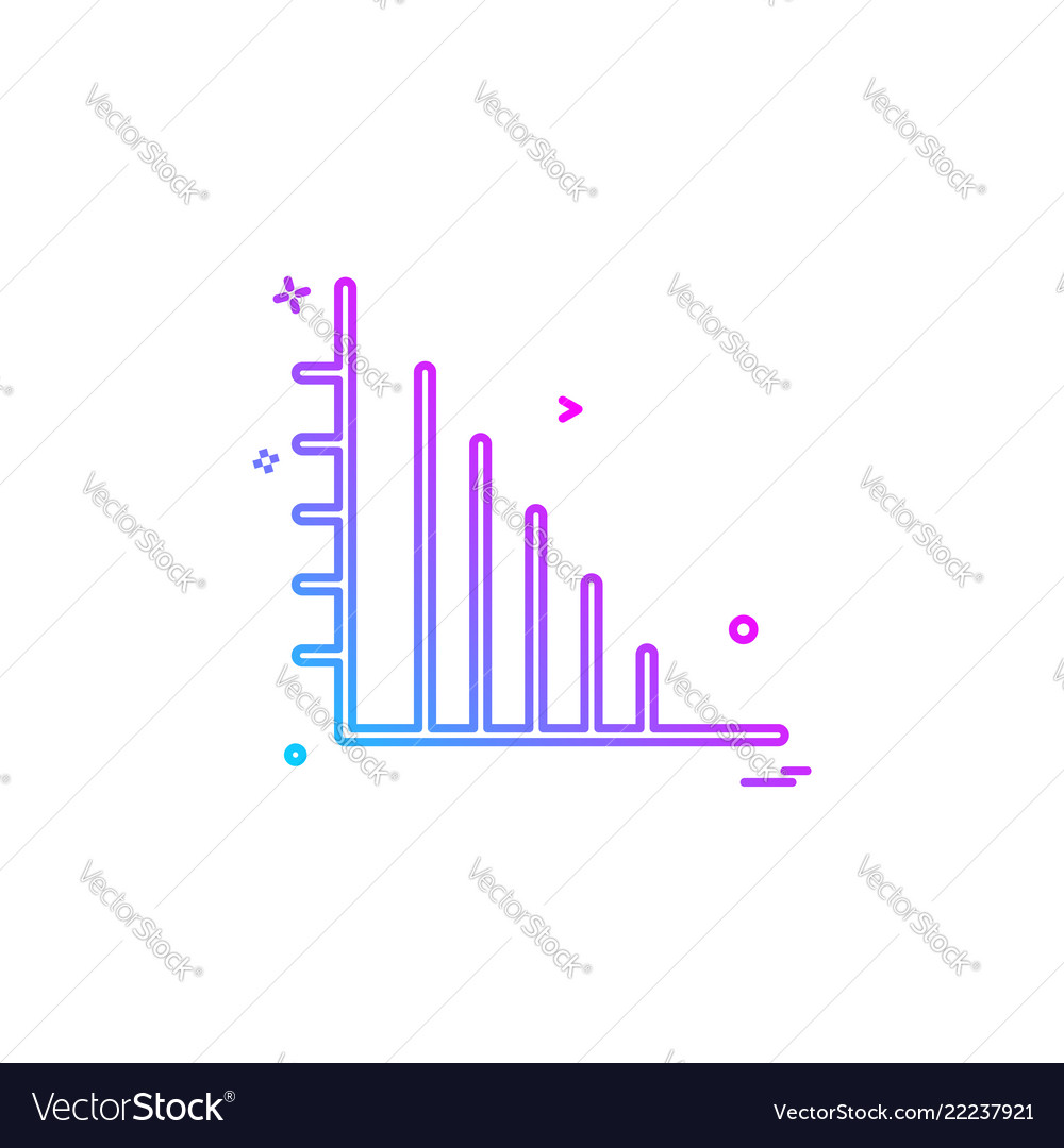 Chart graph report up icon design vector image Chart graph report up icon design