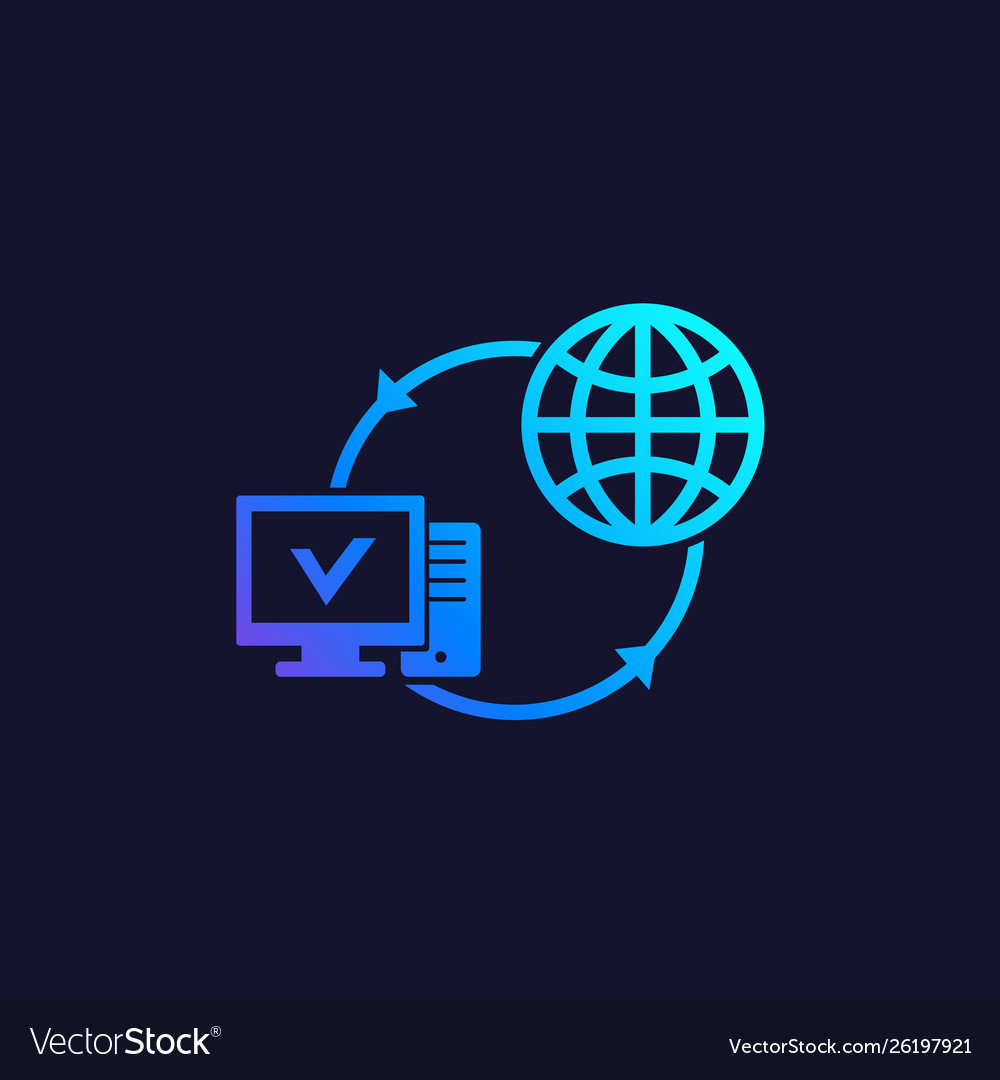 Computer network and internet icon