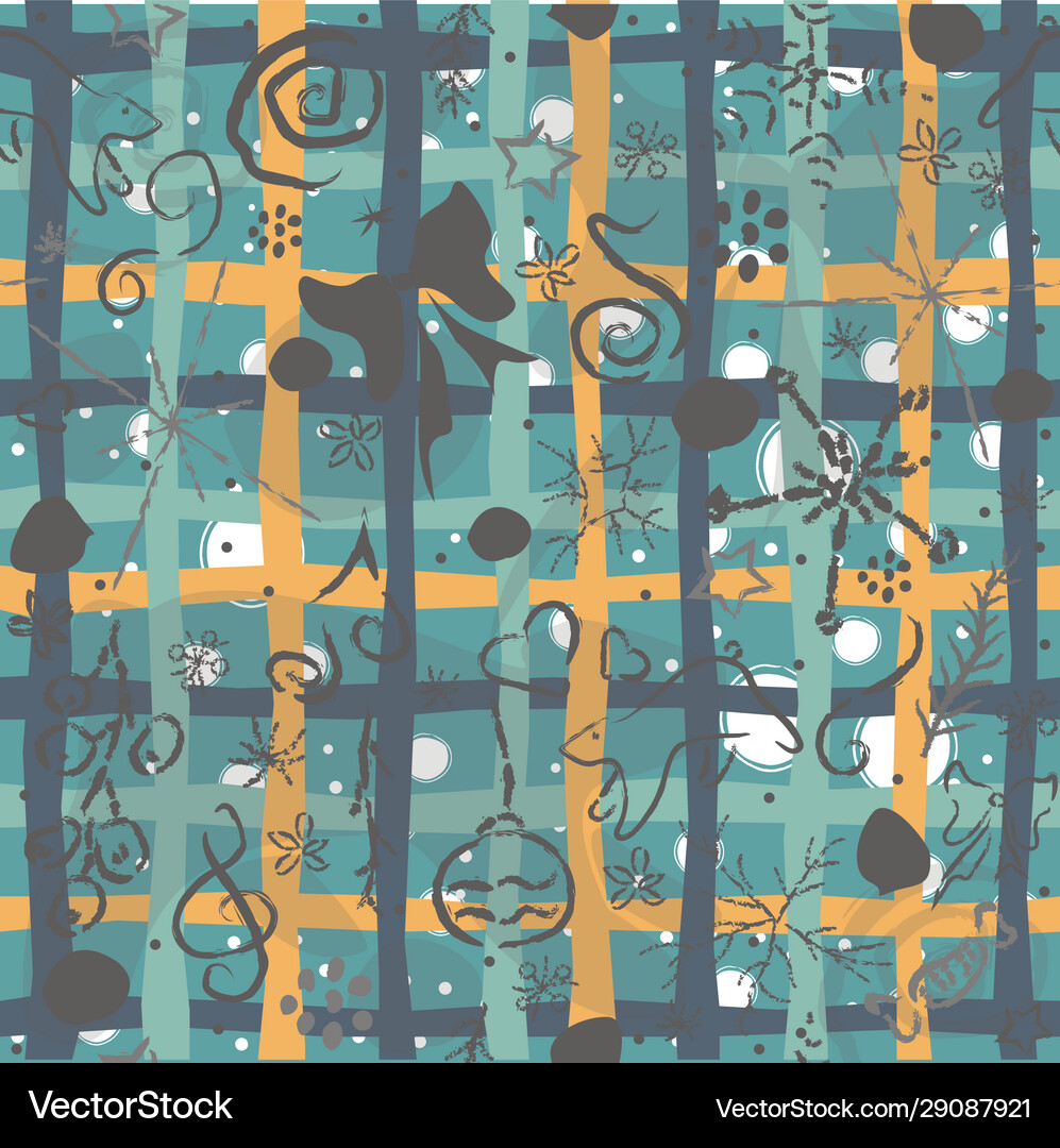 Cute hand drawn winter pattern seamless texture Vector Image
