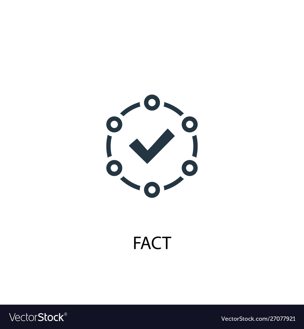 Fact icon simple element fact Royalty Free Vector Image