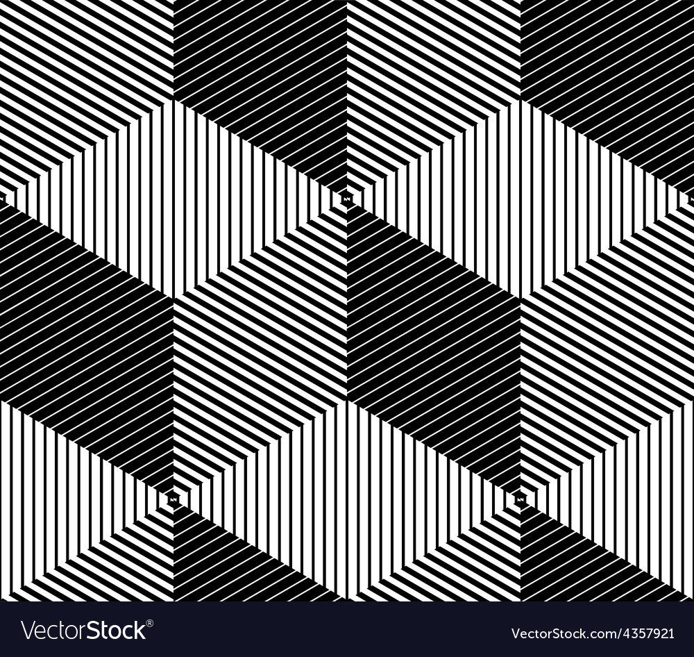 Geometric seamless pattern endless black and white