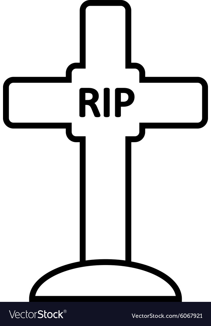 Gravestone Royalty Free Vector Image - VectorStock