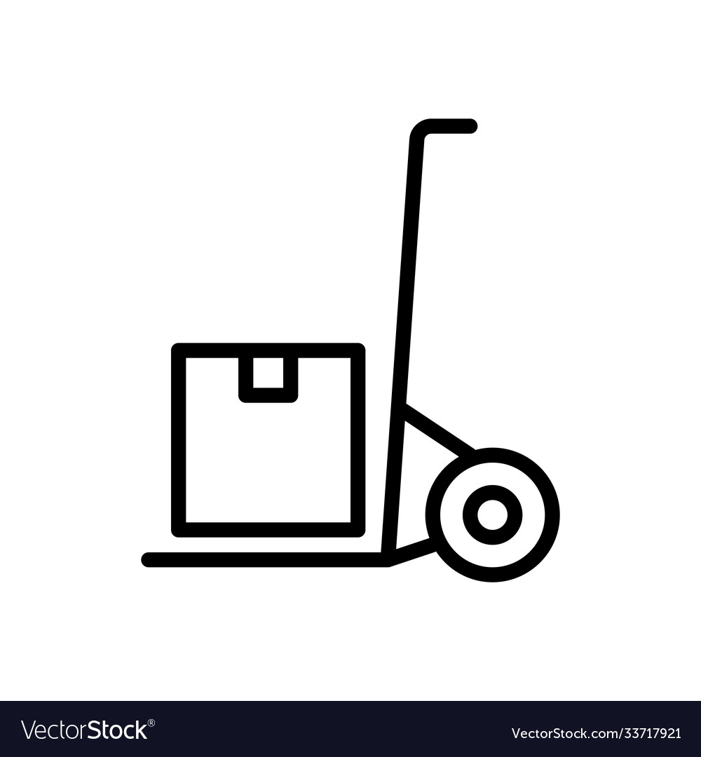 Handcart logistic icon