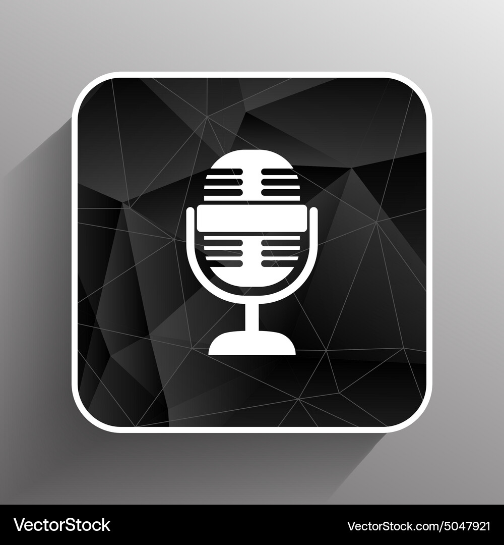 Microphone icon broadcasting isolated journalist Vector Image