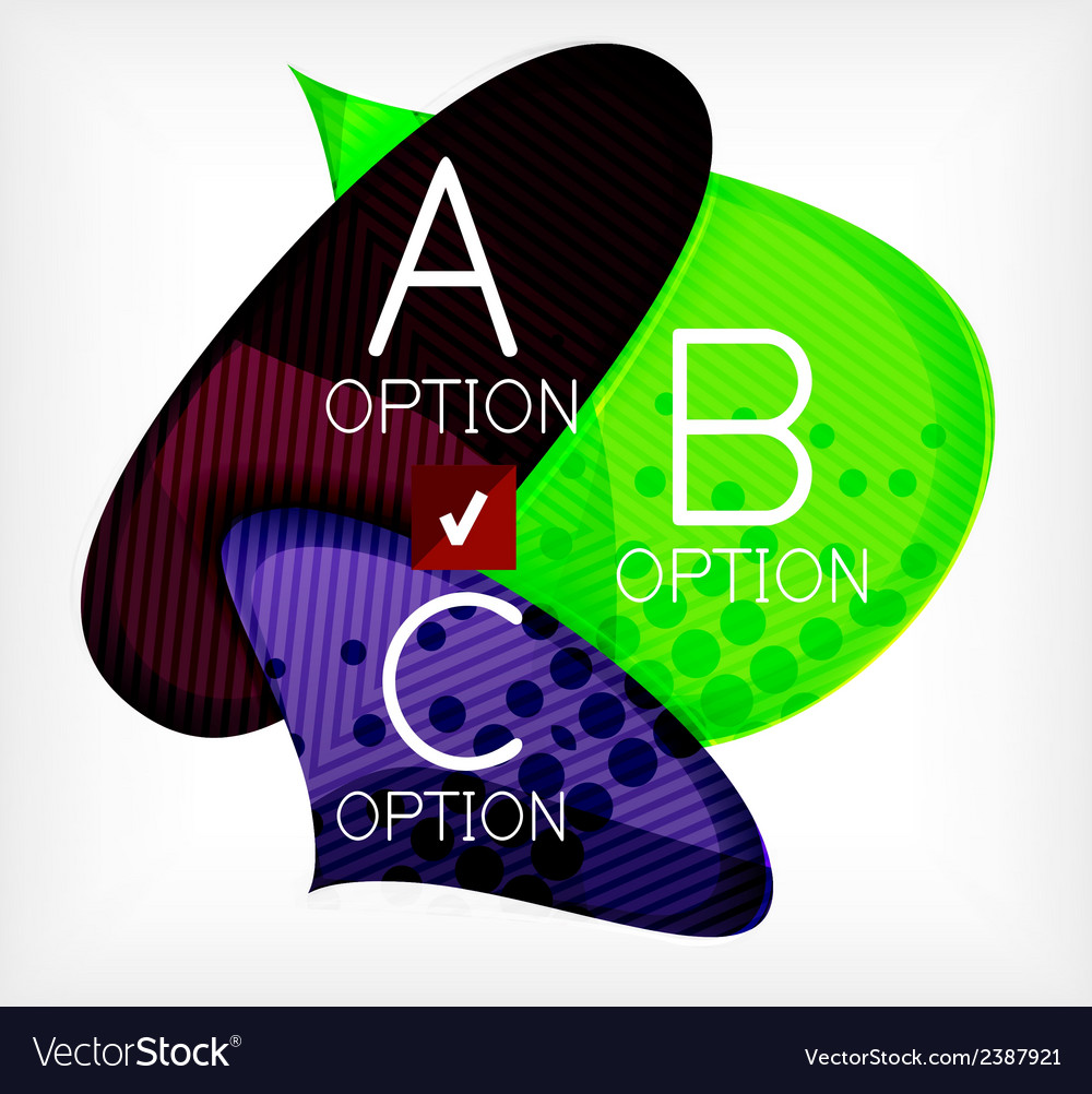 Option infographic presentation layout Royalty Free Vector