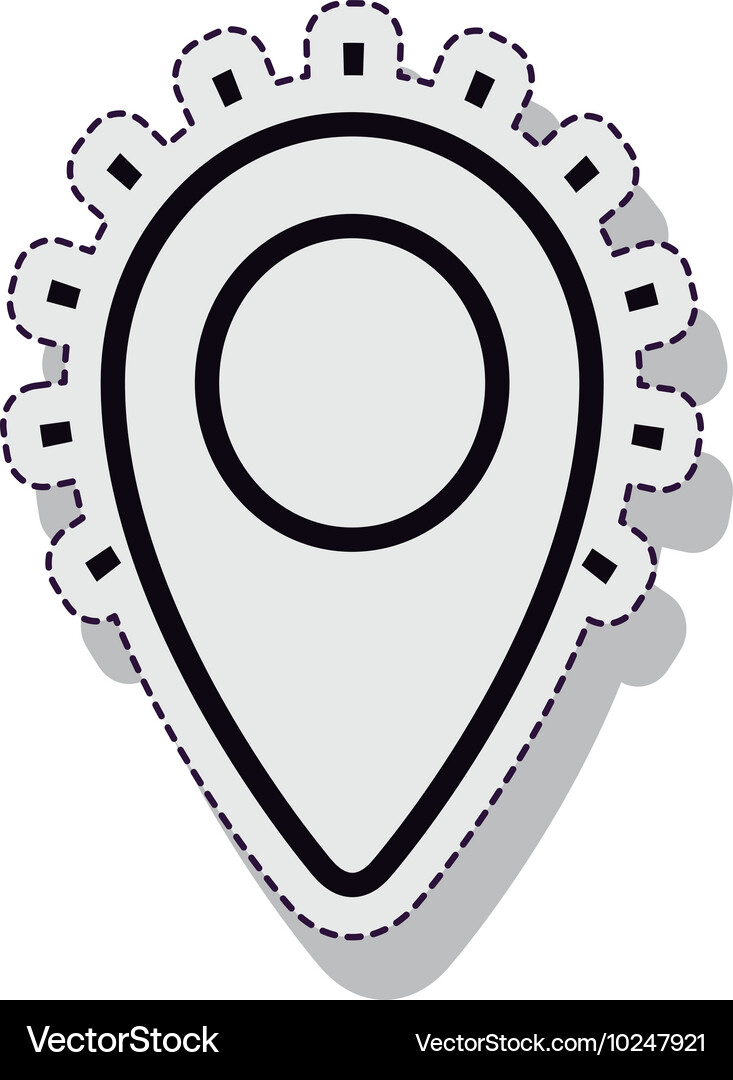 Pin pointer location isolated icon Royalty Free Vector Image