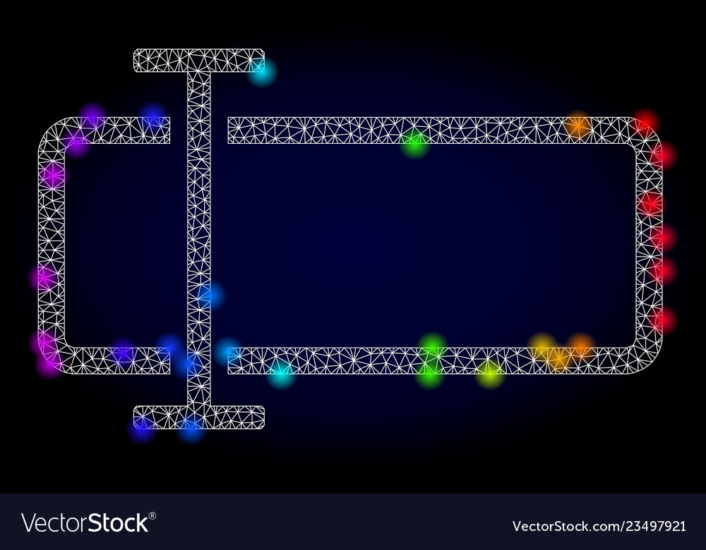 Polygonal mesh text field with spectrum vector image Polygonal mesh text field with spectrum