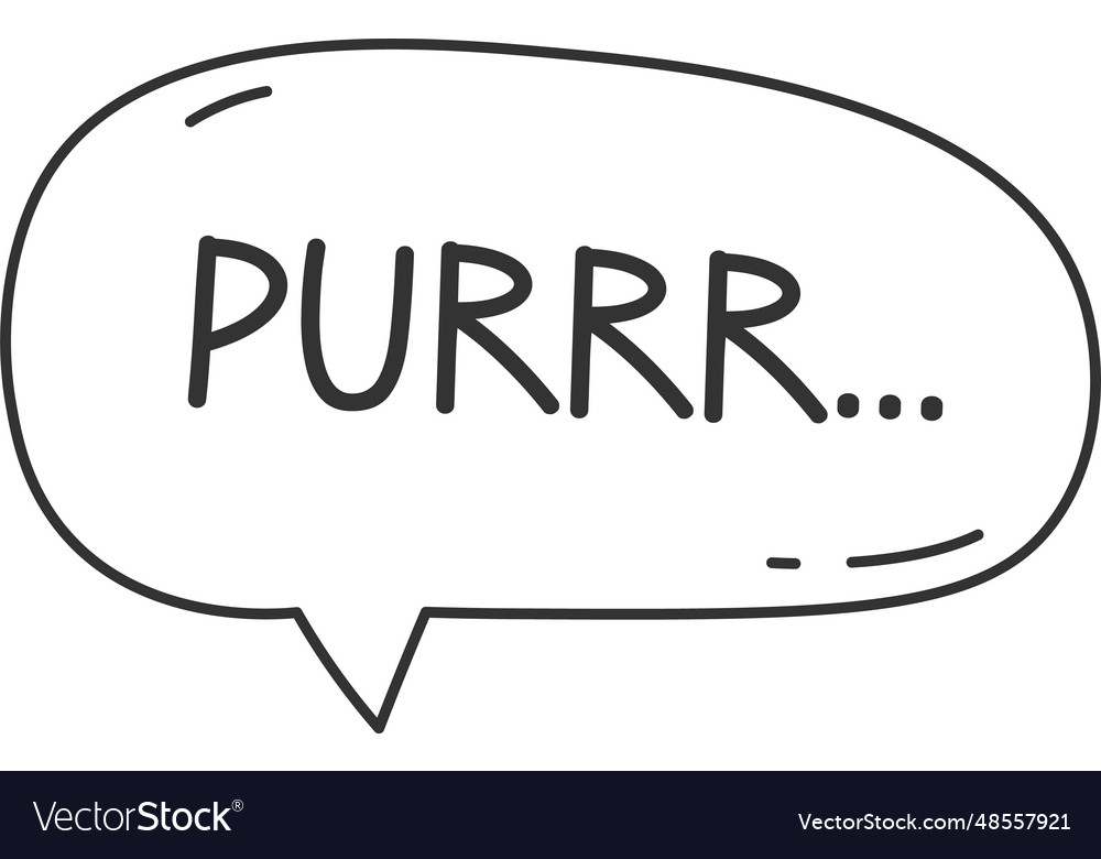 Purrr speech bubble