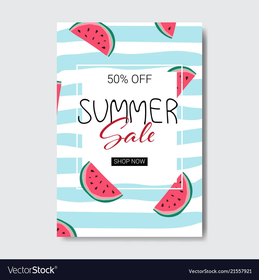 Watermelon Summer Sale Badge