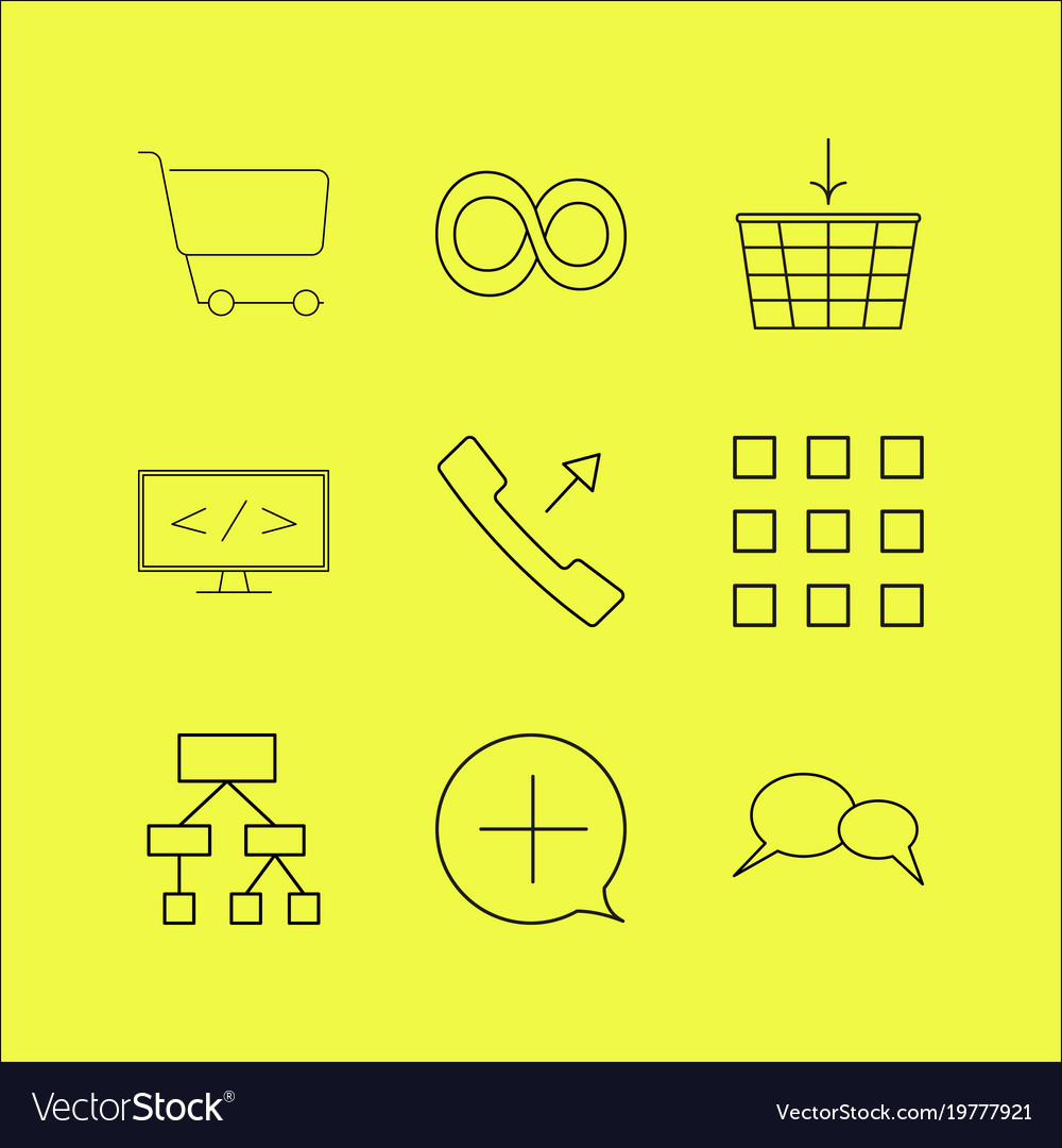 Web linear icon set simple outline icons