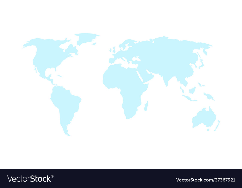 World map on white background Royalty Free Vector Image