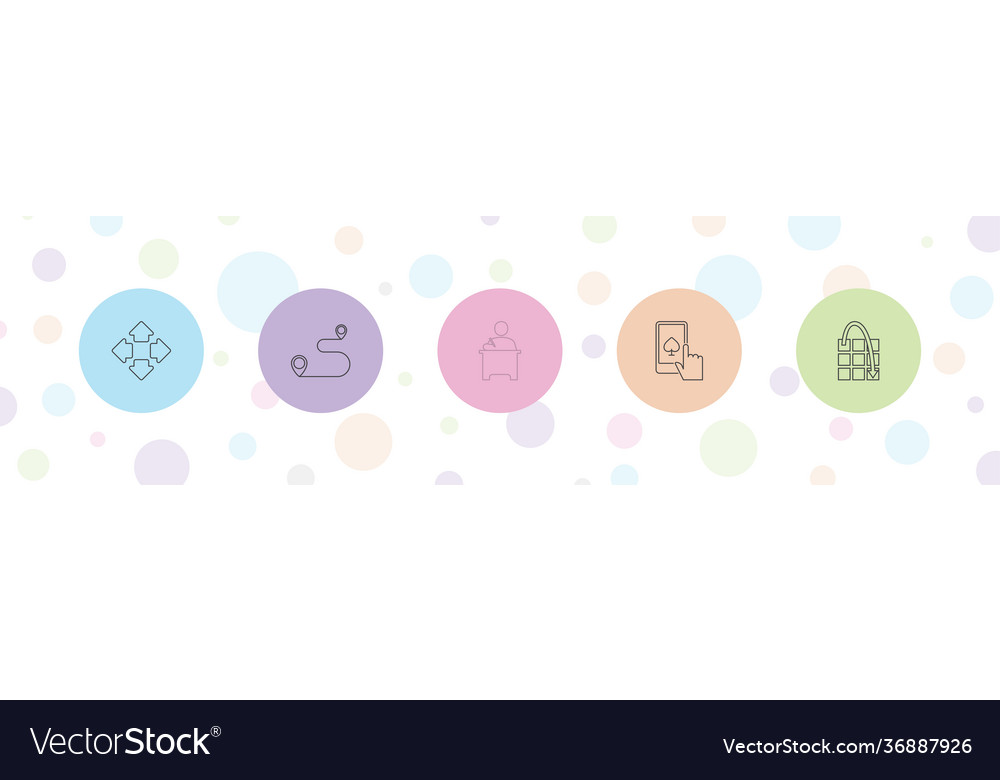 5 pointer icons vector image 5 pointer icons