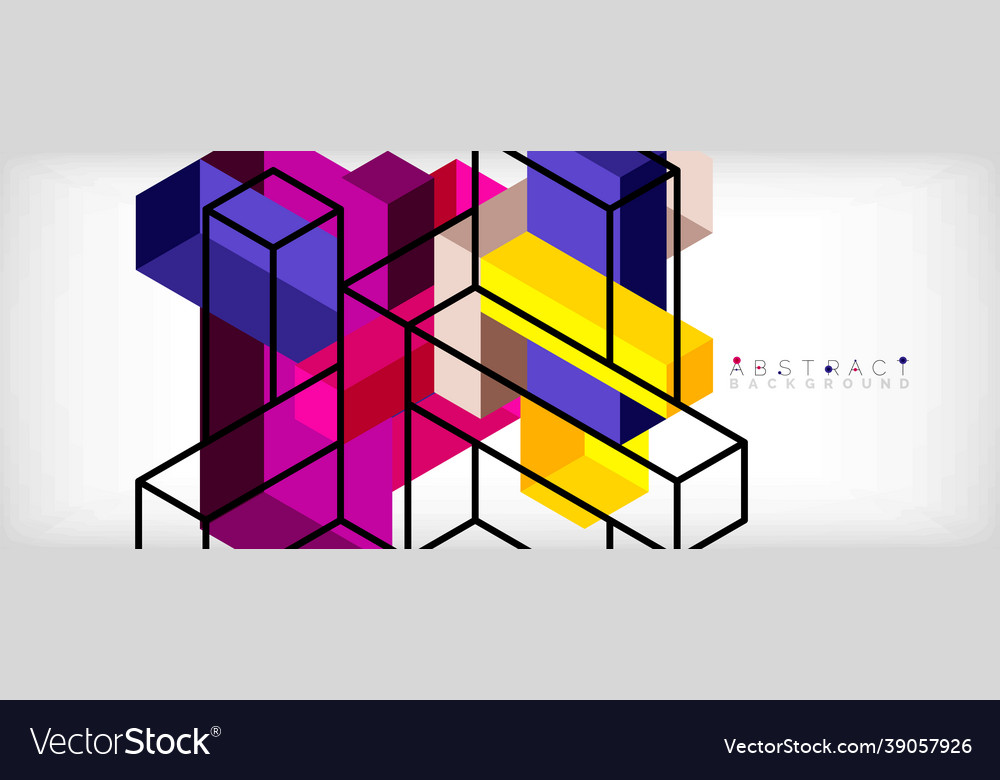 Abstract background 3d cubes cubic elements