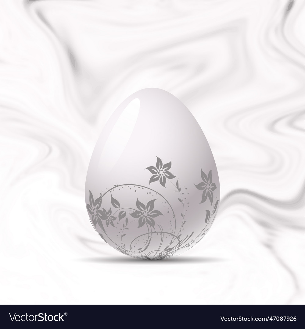 Easter egg on marble texture