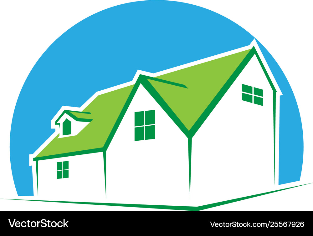 House isolated on white background Royalty Free Vector Image