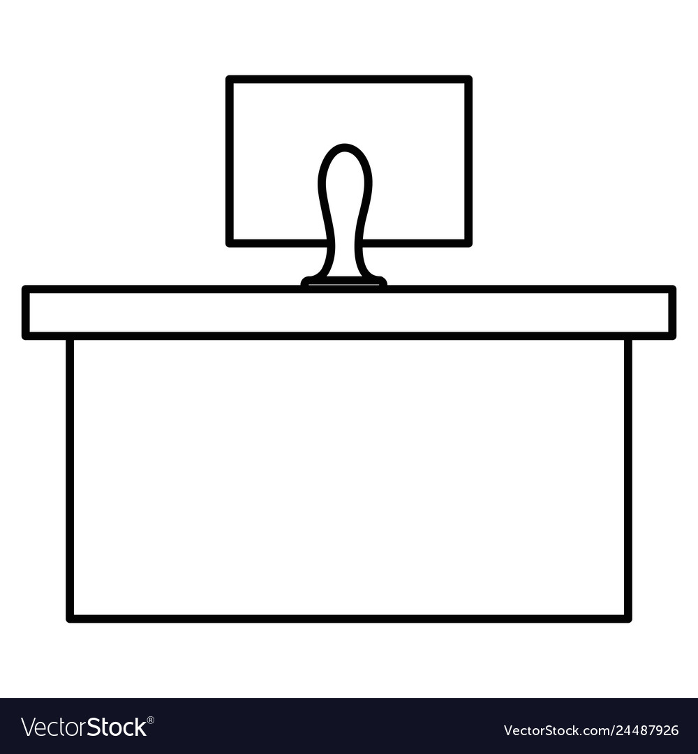 Office desk with computer