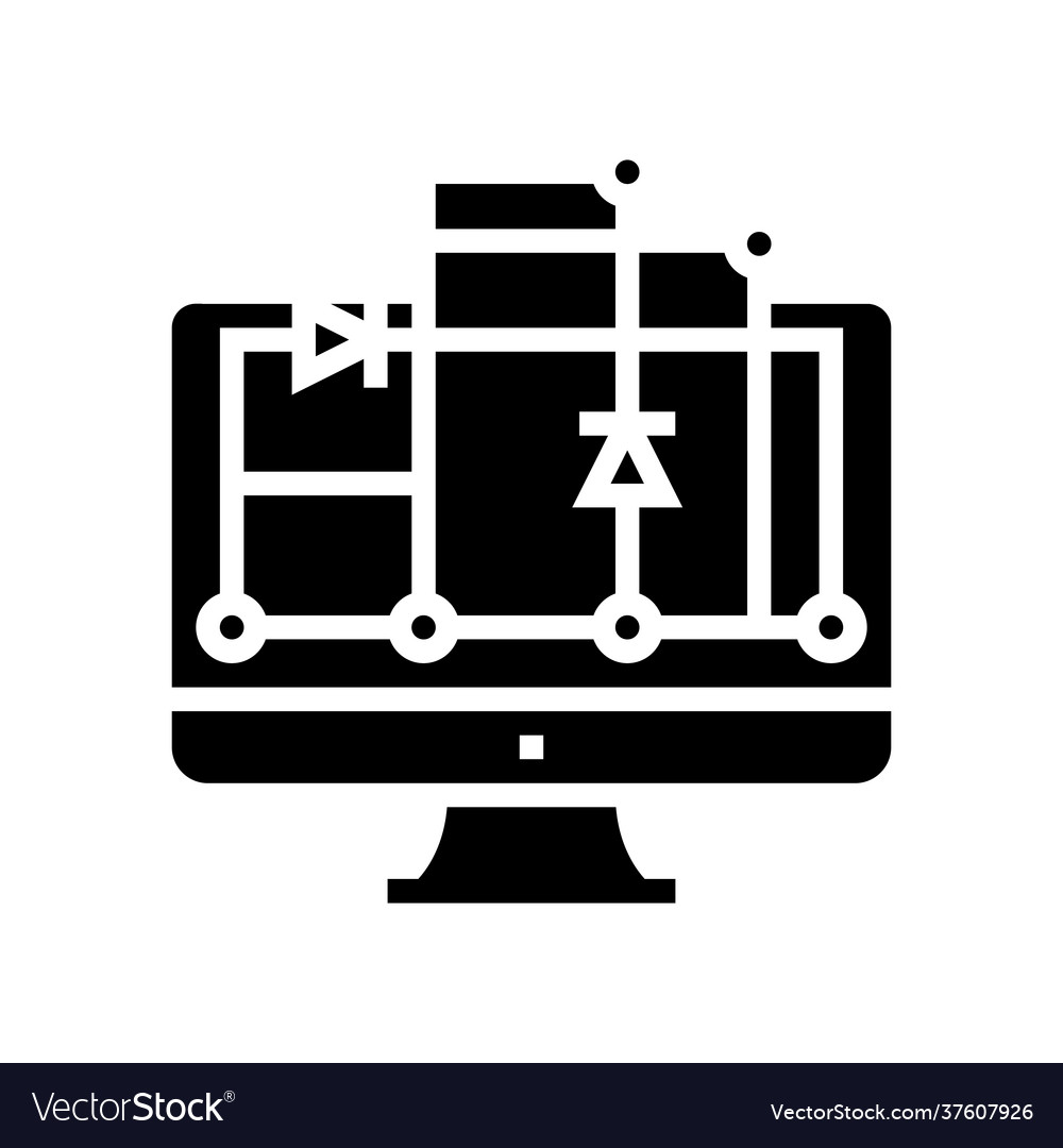 Scheme on computer screen for semiconductor