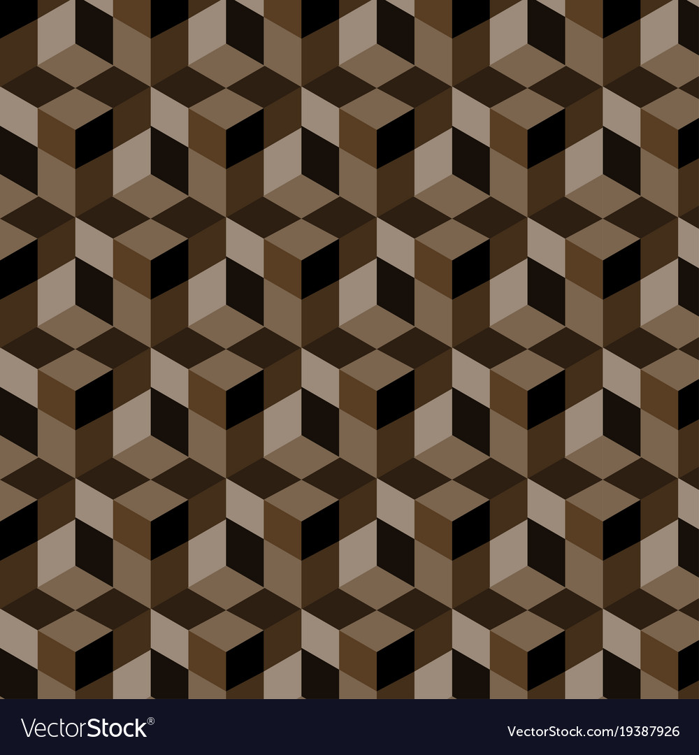 Seamless abstract cube pattern colorful design