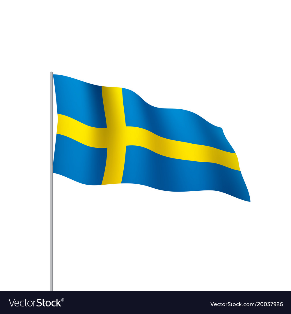 Sweden flag Royalty Free Vector Image - VectorStock