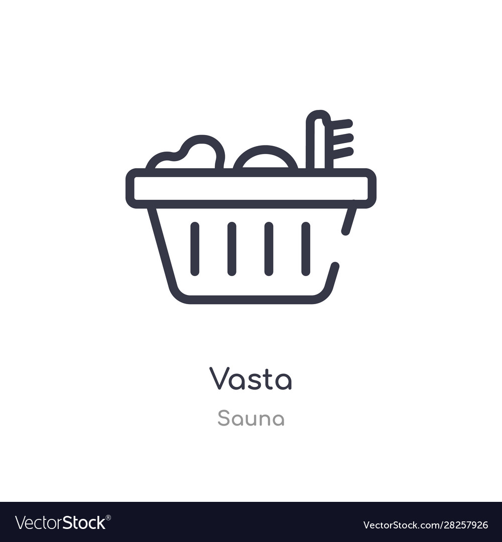 Vasta outline icon isolated line from sauna