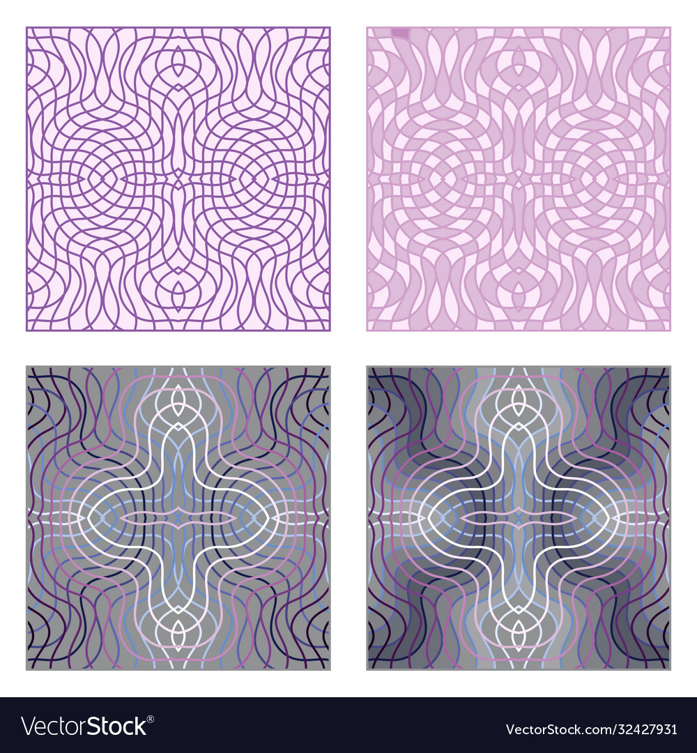 Abstract color grid patterns set Vector Image Abstract color grid patterns set
