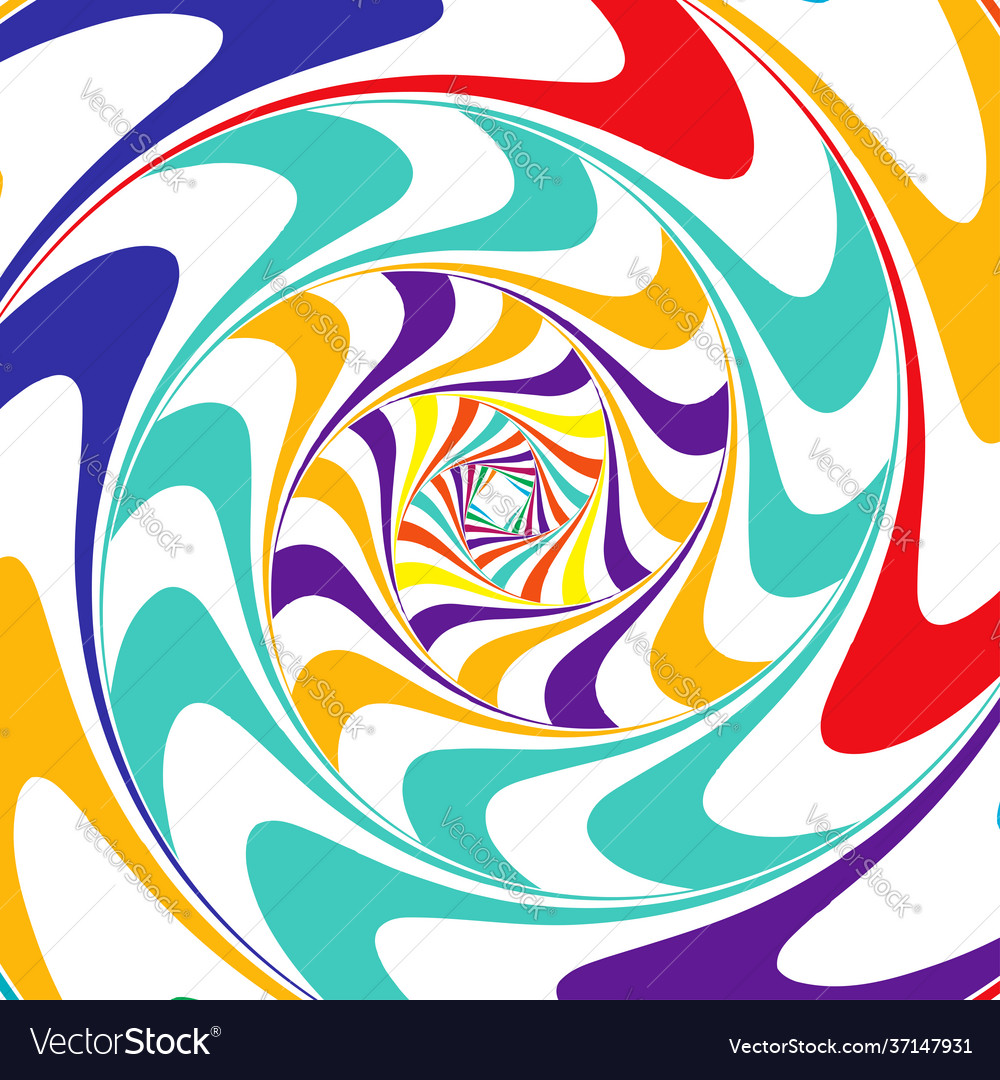 Abstract shape design element with rotation swirl