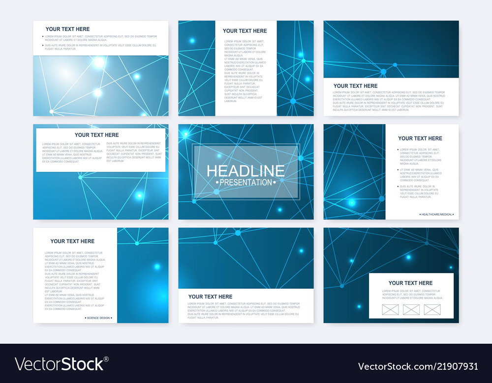 Big set of templates for presentation