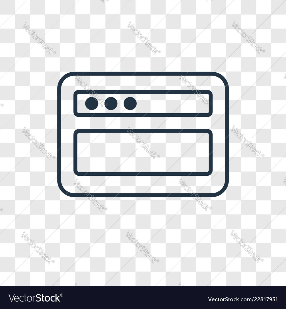 Browser concept linear icon isolated vector image Browser concept linear icon isolated