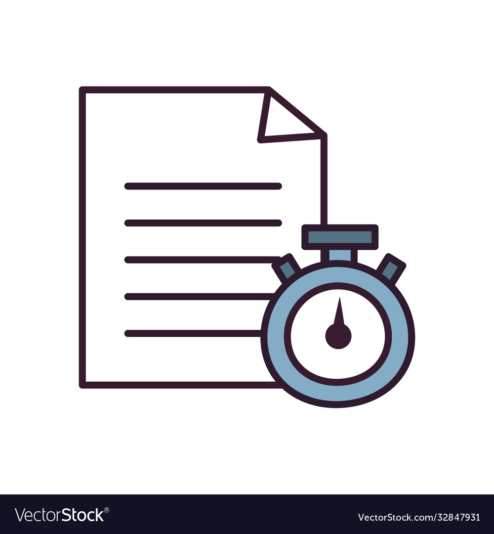 Chronometer and document paper line fill style