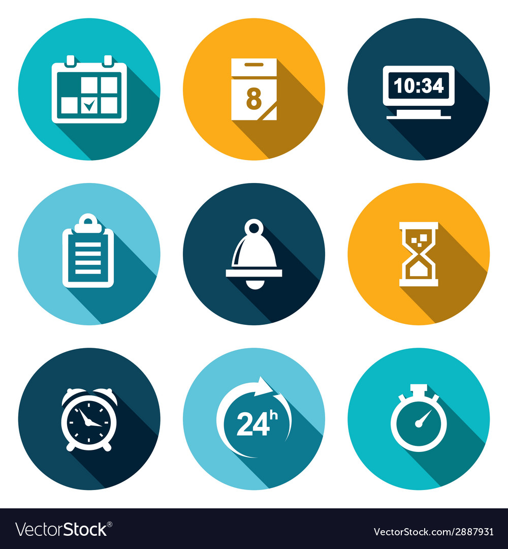 Clock and Time Icons Set