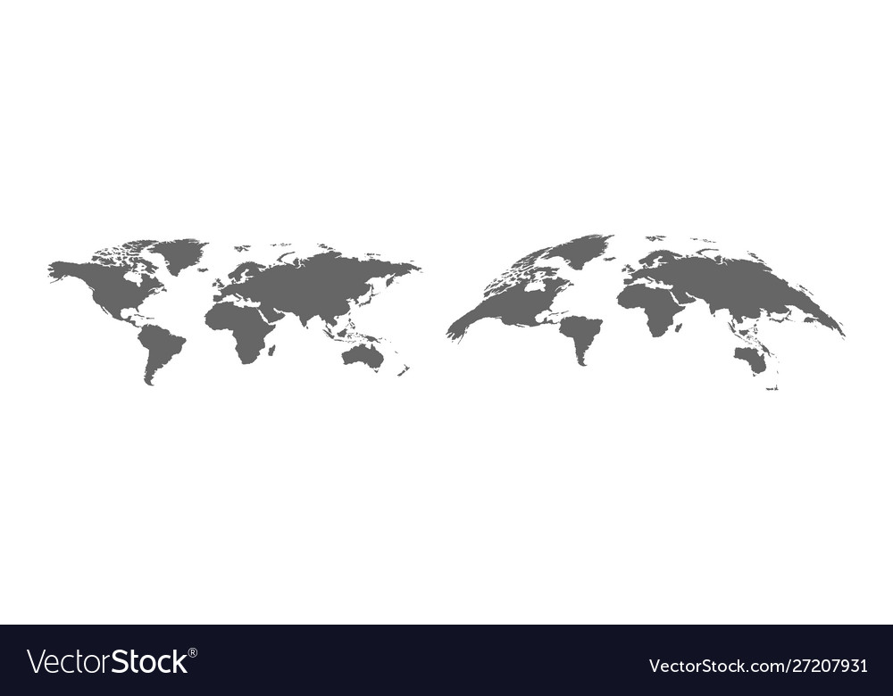 Earth map with 3d panorama view simple vector image Earth map with 3d panorama view simple