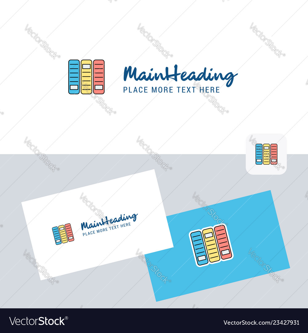 Files logotype with business card template Vector Image Files logotype with business card template