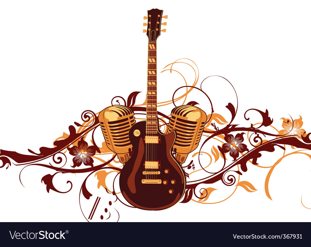 Floral Guitar Pattern