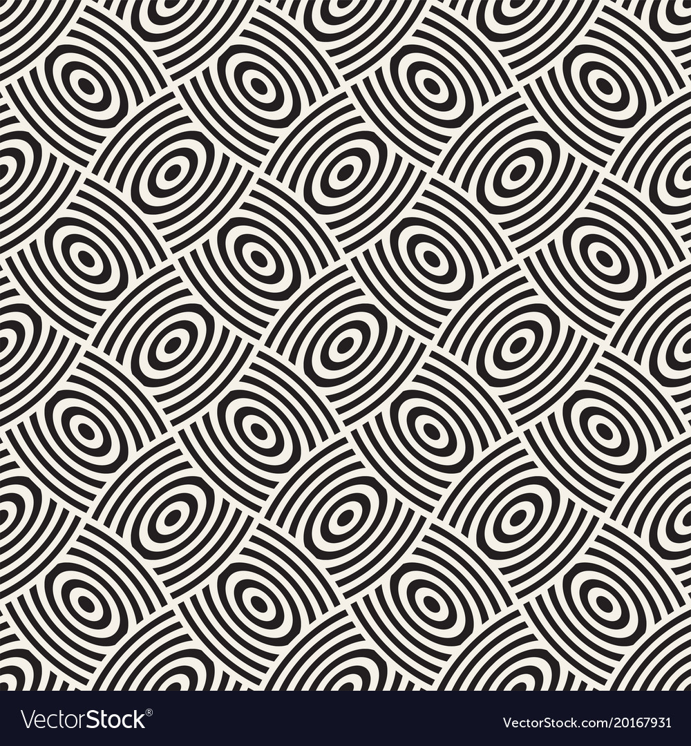 Geometric seamless pattern with curved