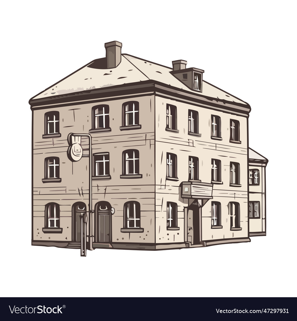 Old architecture sketched in modern