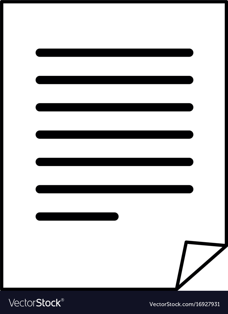 Paper sheet symbol Royalty Free Vector Image VectorStock