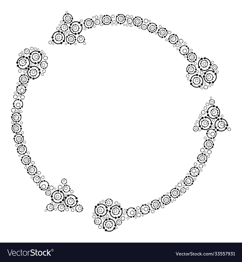 Rotation composition self recursive vector image Rotation composition self recursive